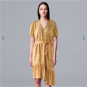 Simply Vera Vera Wang puff sleeve asymmetrical dress XL